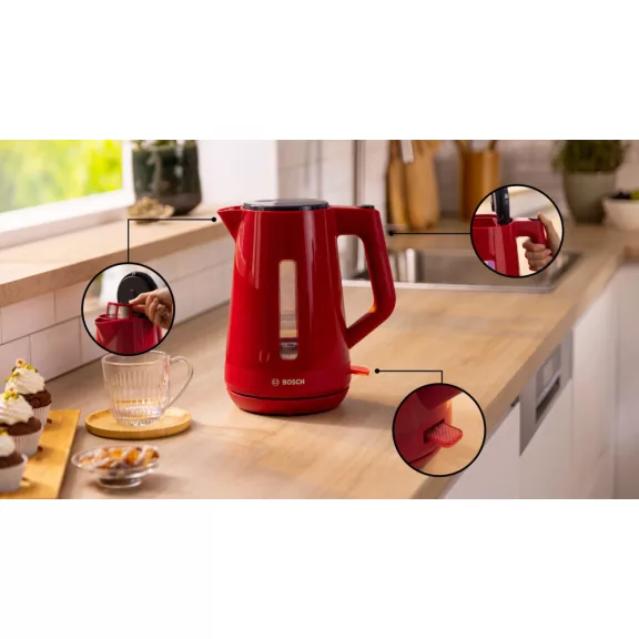 BOSCH TWK1M124 Vízforraló | MyMoment | 1.7 l | 2400 W | Piros
