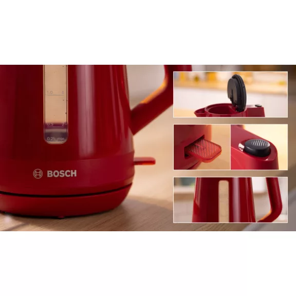 BOSCH TWK1M124 Vízforraló | MyMoment | 1.7 l | 2400 W | Piros