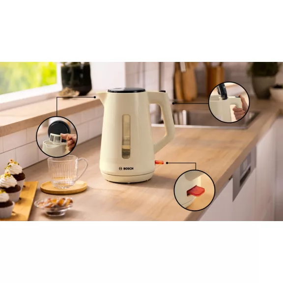 BOSCH TWK1M127 Vízforraló | MyMoment | 1.7 l | 2400 W | Bézs