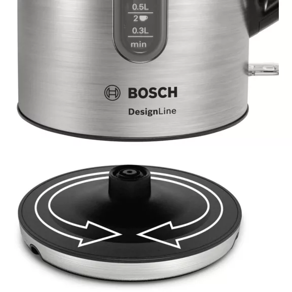 BOSCH TWK4P440 Vízforraló | DesignLine | 1.7 l | 2400 W | Nemesacél