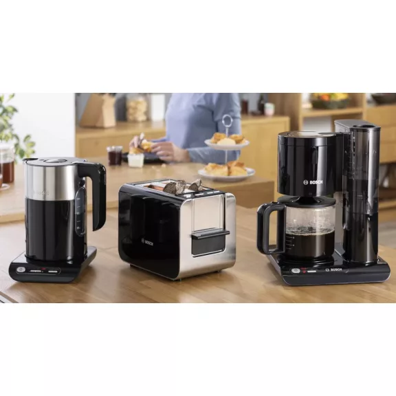 BOSCH TWK8613P Vízforraló | Styline | 1.5 l | 2000-2400 W | Fekete