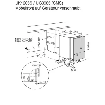   Electrolux UK1205SL Munkapult alá beépíthető hűtőszekrény | 111 l | 81.5 cm magas | 59.6 cm széles
