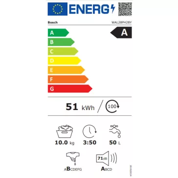BOSCH WAL28PH2BY Serie|6 Elöltöltős mosógép   