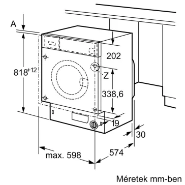   BOSCH WIW28542EU Serie|8 Elöltöltős beépíthető mosógép