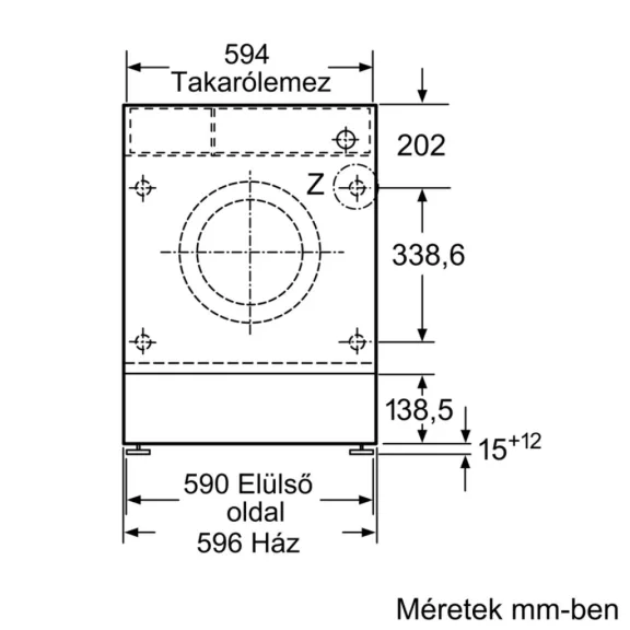BOSCH WIW28542EU Serie|8 Elöltöltős beépíthető mosógép