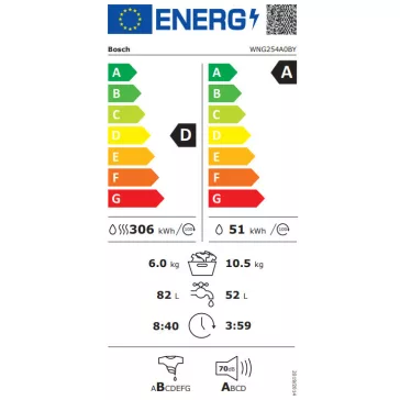 BOSCH WNG254A0BY Serie|6 Mosó-szárítógép 