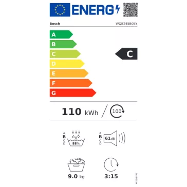 BOSCH WQB245B0BY Serie|8 Hőszívattyús szárítógép    