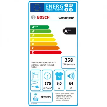   BOSCH WQG14590BY Serie|6 Hőszívattyús kondenzációs szárítógép   
