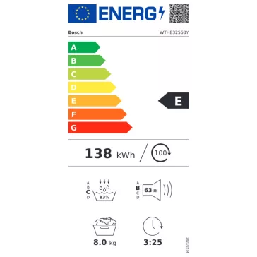  BOSCH WTH83256BY Serie|4 Hőszívattyús kondenzációs szárítógép  